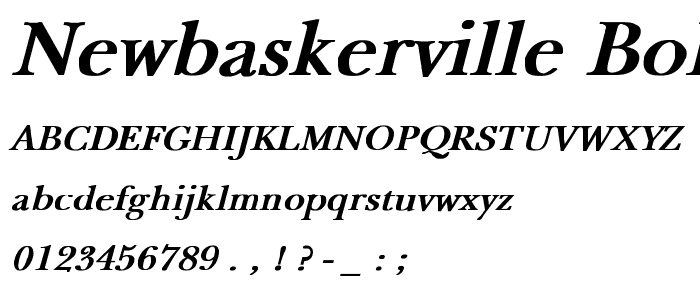 NewBaskerville Bold Italic font